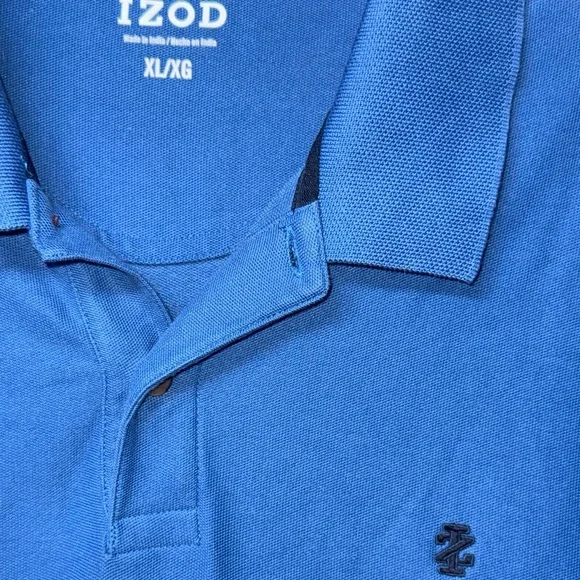 Izod Men's Polo Shirt in Classic Blue - Picture 2 of 3